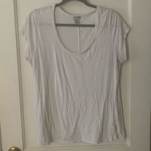 Relaxed scoop neck tee